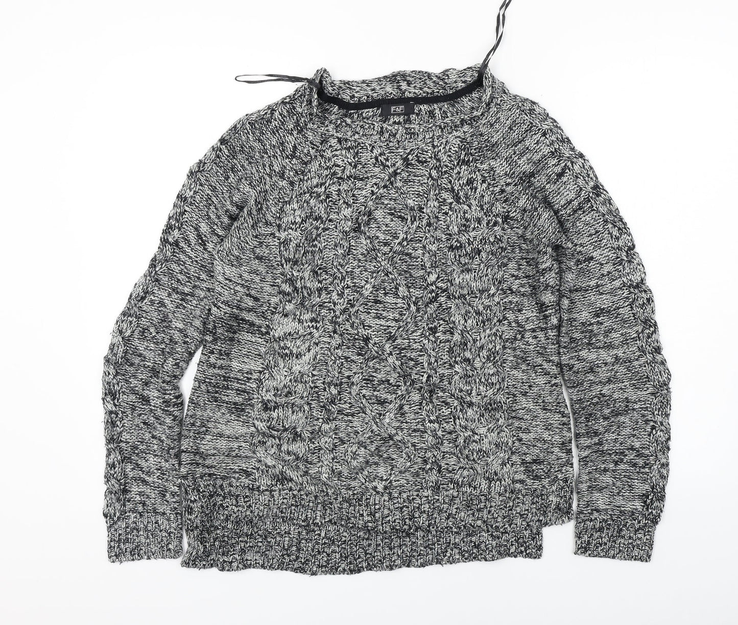 F&F  Womens Grey   Pullover Jumper Size 10