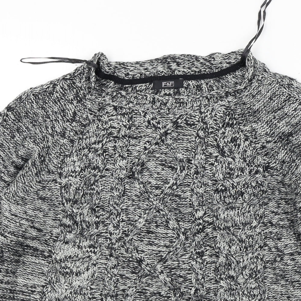 F&F  Womens Grey   Pullover Jumper Size 10