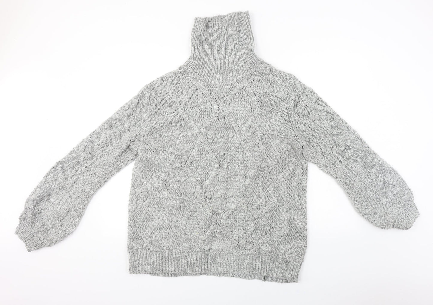 Womens UK Size L Papaya Grey Pullover Jumper