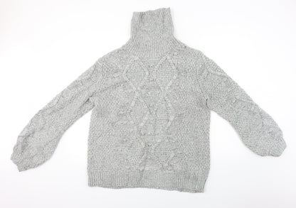 Womens UK Size L Papaya Grey Pullover Jumper