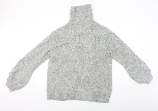 Womens UK Size L Papaya Grey Pullover Jumper