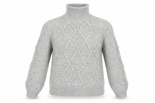 Front view of Papaya women’s grey jumper, size L