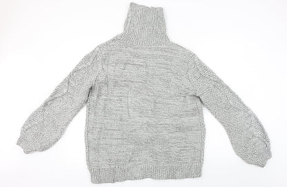 Womens UK Size L Papaya Grey Pullover Jumper
