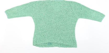 Womens UK Size L Preworn Green Pullover Jumper