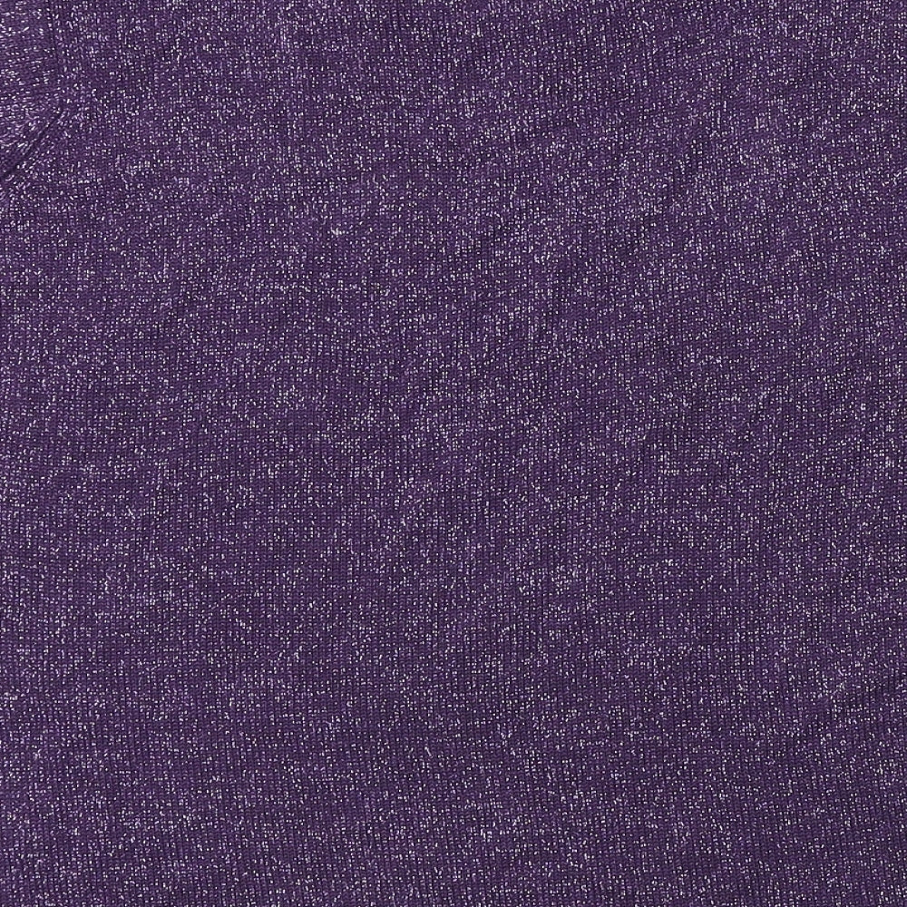 Womens UK Size S EWM Purple Basic T-Shirt