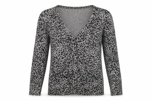 Womens UK Size 10 Millenium Grey Cardigan Jumper