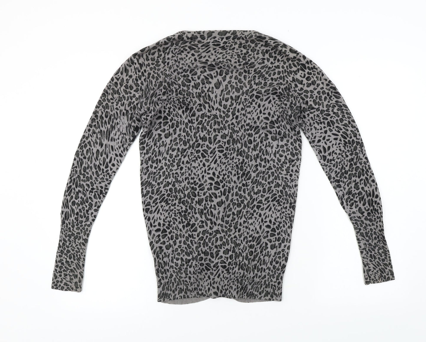 Womens UK Size 10 Millenium Grey Cardigan Jumper