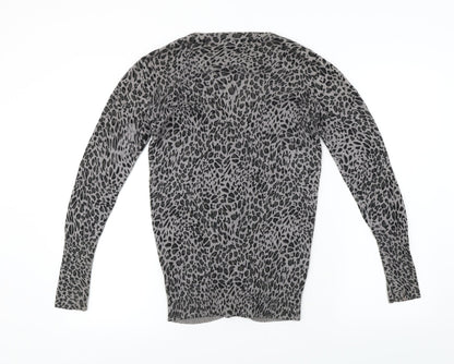 Womens UK Size 10 Millenium Grey Cardigan Jumper
