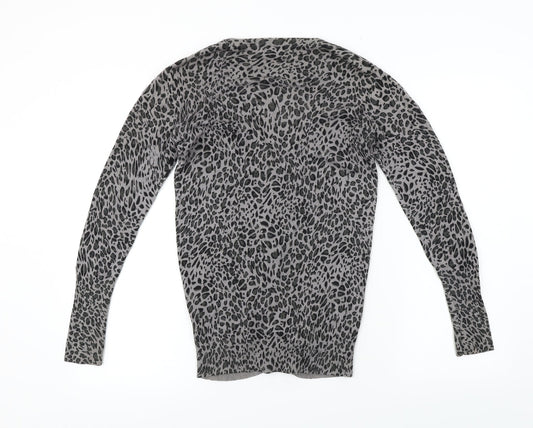 Womens UK Size 10 Millenium Grey Cardigan Jumper
