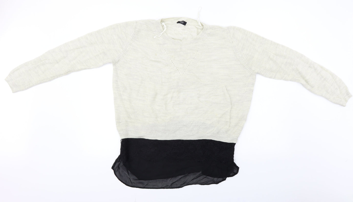 F&F  Womens Beige   Pullover Jumper Size 12