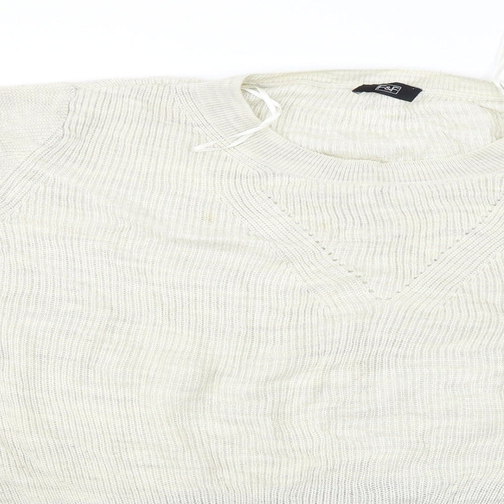 F&F  Womens Beige   Pullover Jumper Size 12
