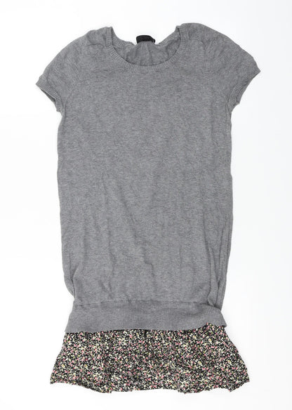 Topshop  Womens Grey   A-Line  Size 8