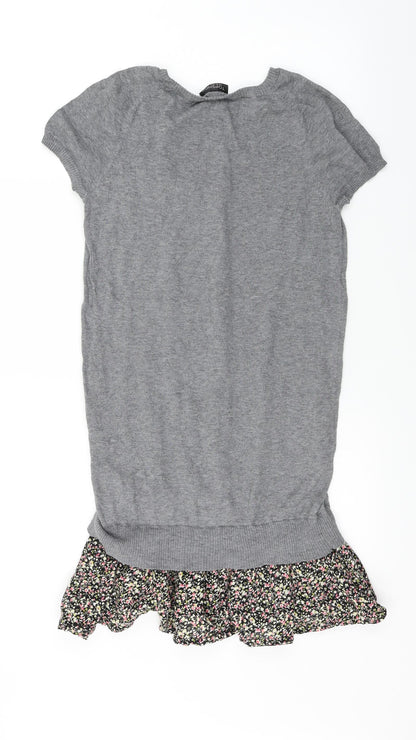 Topshop  Womens Grey   A-Line  Size 8