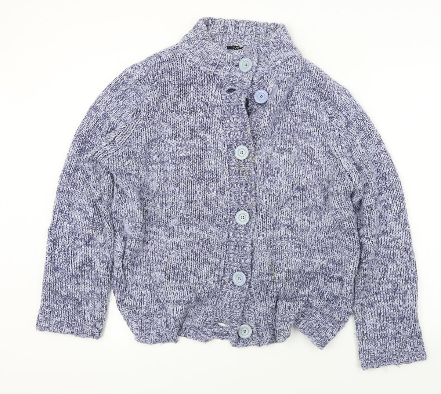 Womens UK Size XL BM Blue Cardigan Jumper