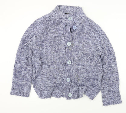 Womens UK Size XL BM Blue Cardigan Jumper