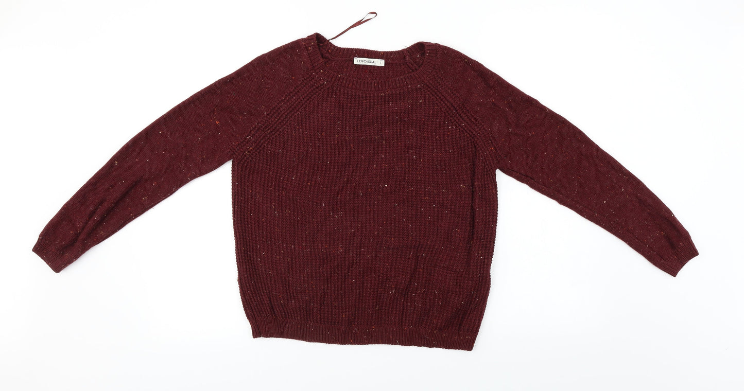 low casual  Womens Red   Pullover Jumper Size L