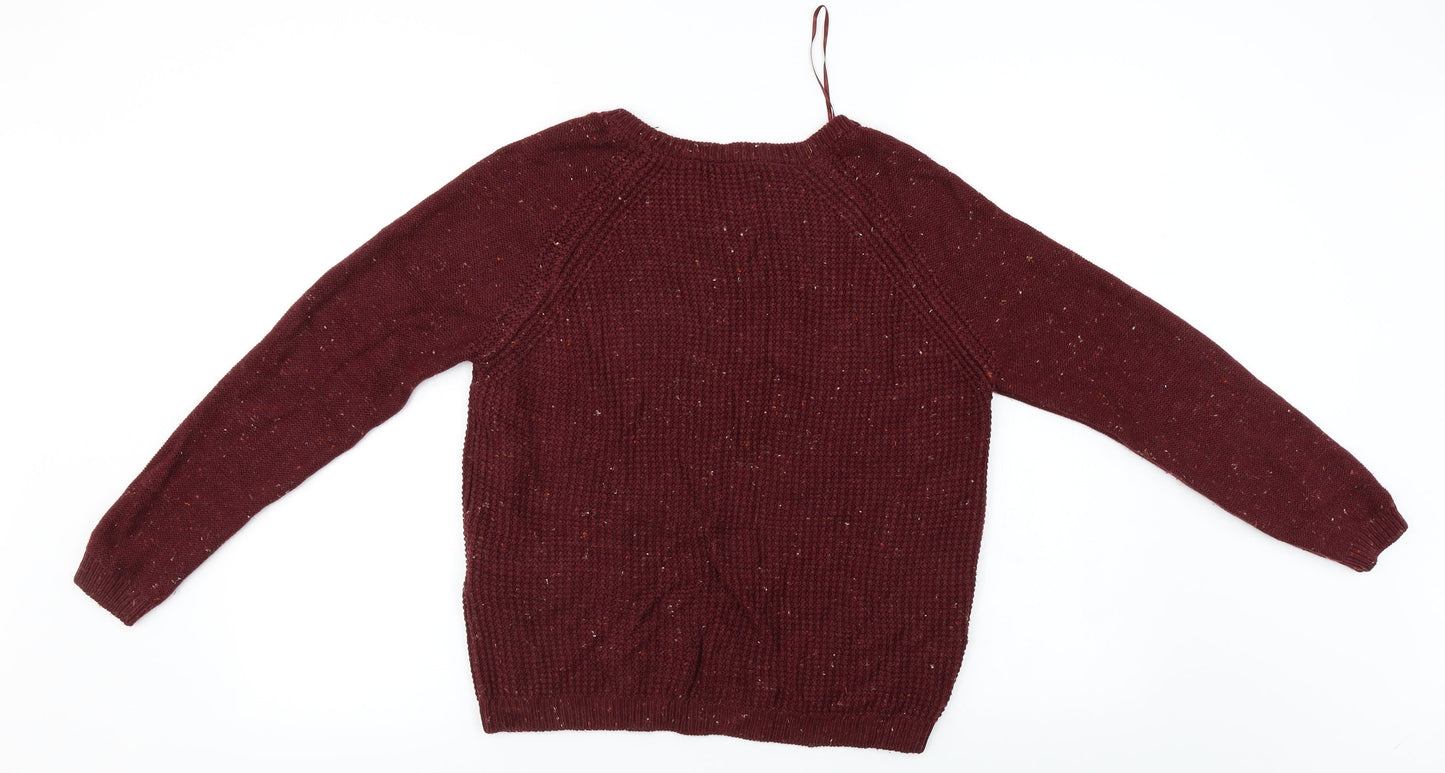 low casual  Womens Red   Pullover Jumper Size L