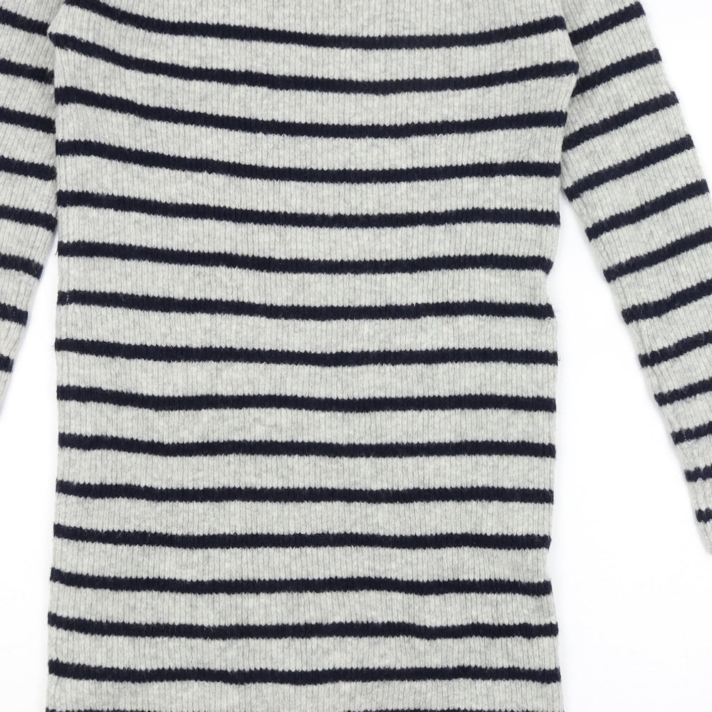 ASOS Womens Grey Striped  Pullover Jumper Size 6