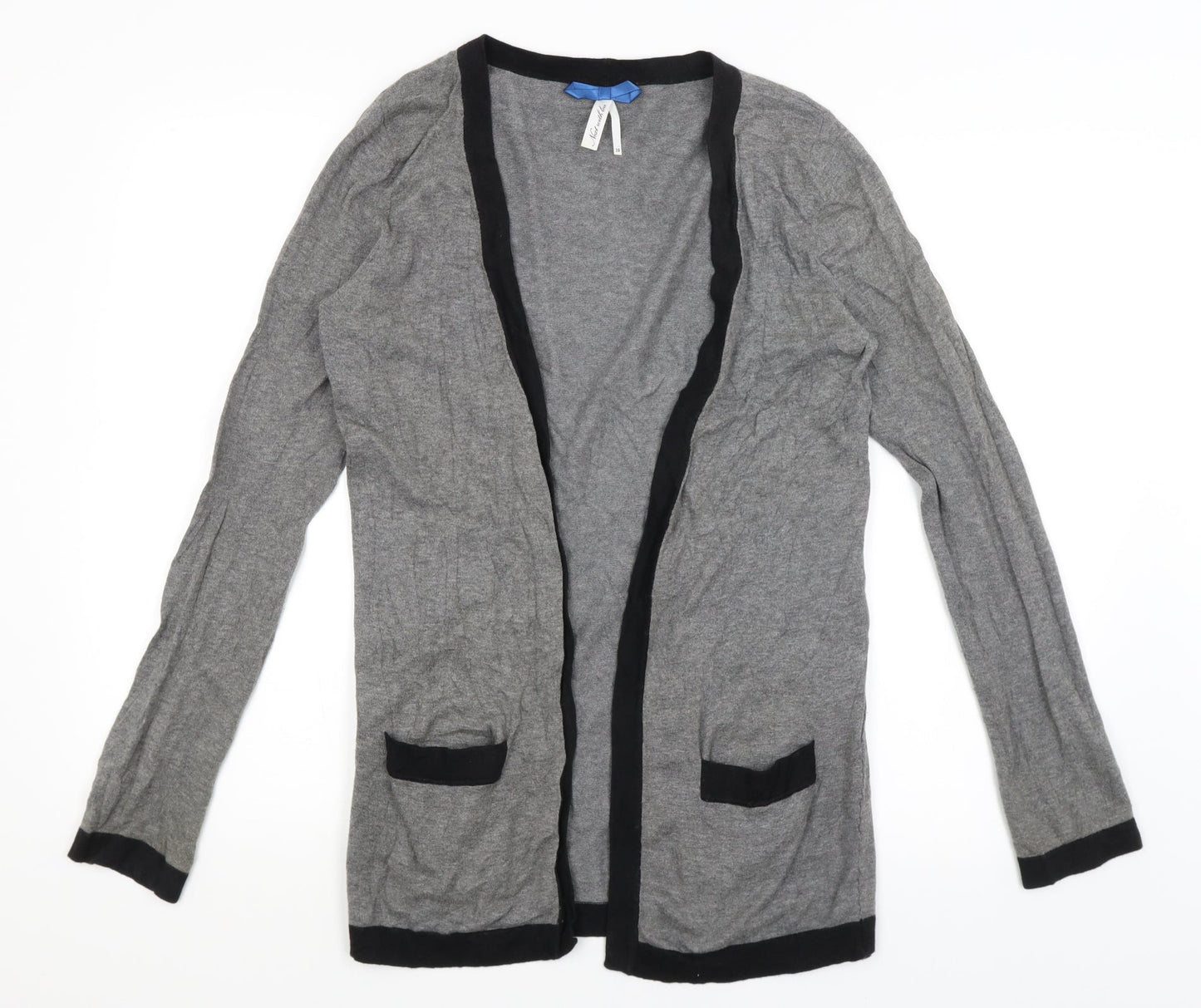 Womens UK Size 10 NEXT Grey Wrap Jumper