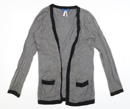 Womens UK Size 10 NEXT Grey Wrap Jumper