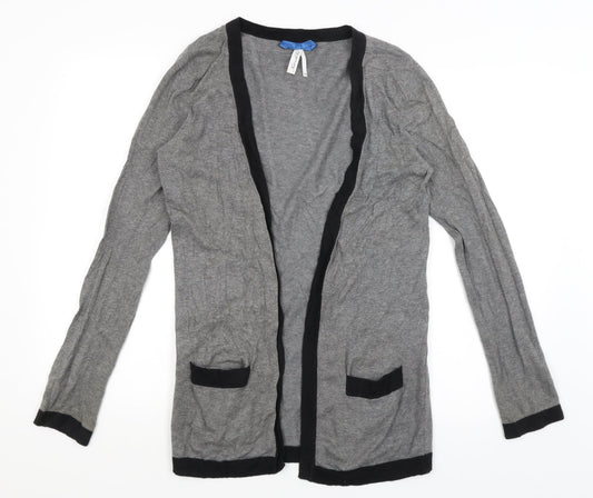 Womens UK Size 10 NEXT Grey Wrap Jumper