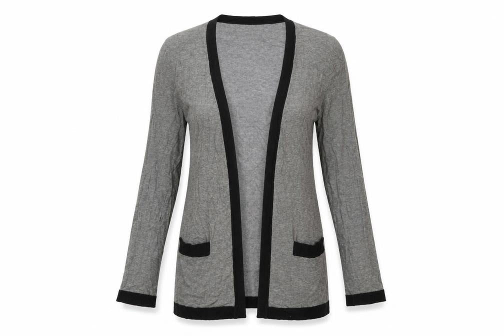 Womens UK Size 10 NEXT Grey Wrap Jumper