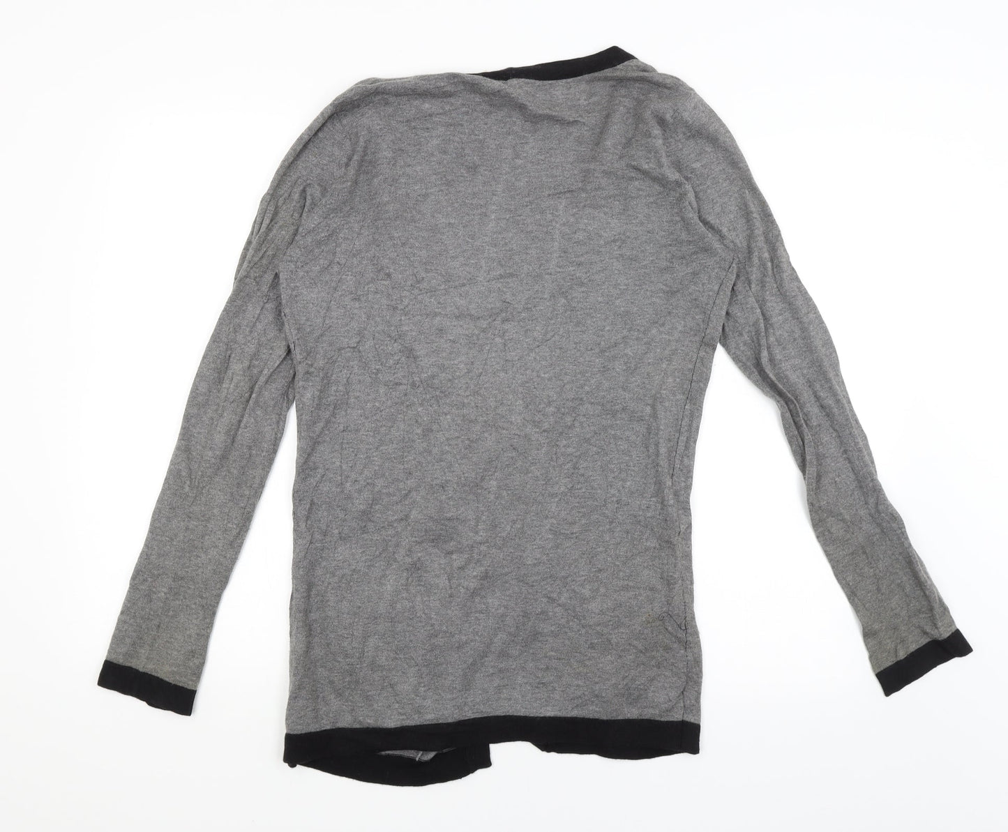 Womens UK Size 10 NEXT Grey Wrap Jumper
