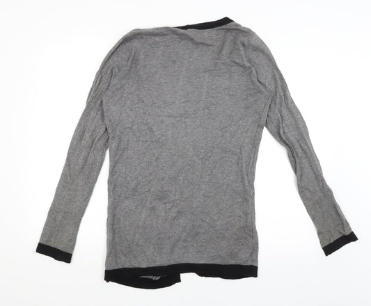 Womens UK Size 10 NEXT Grey Wrap Jumper