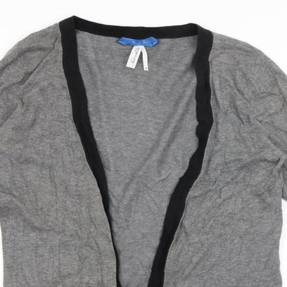 Womens UK Size 10 NEXT Grey Wrap Jumper
