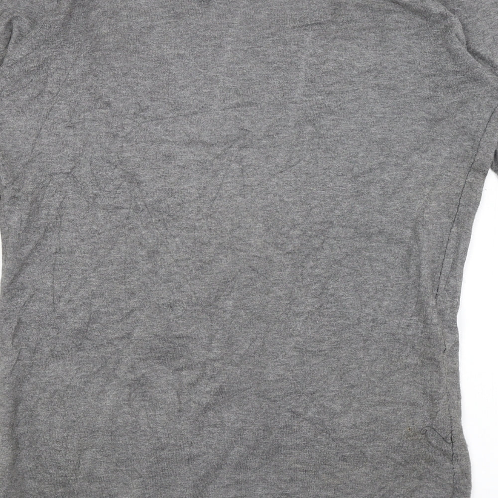 Womens UK Size 10 NEXT Grey Wrap Jumper