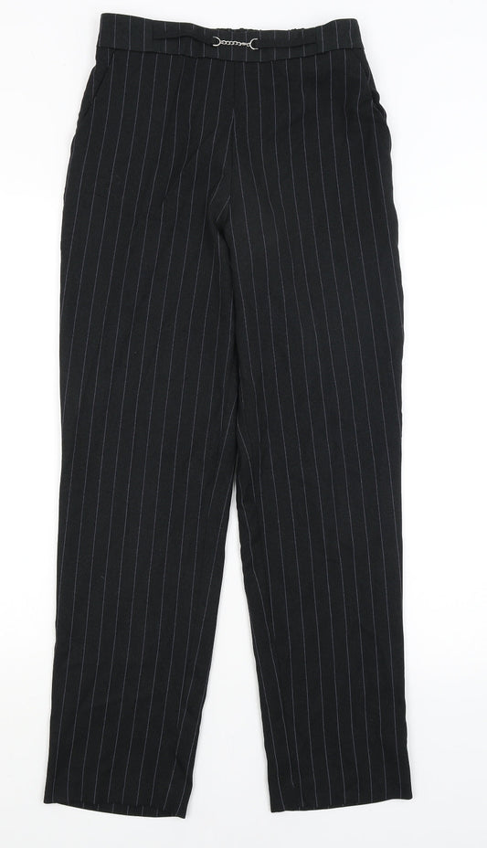 TU Womens Black Striped  Dress Pants Trousers Size 8 L28.5 in
