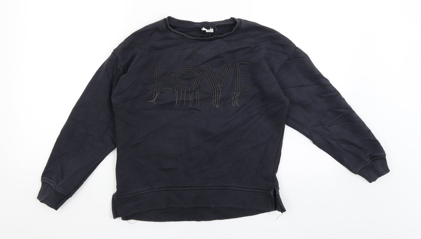 Zara Kids Girls Blue   Pullover Jumper Size 10 Years  - Love