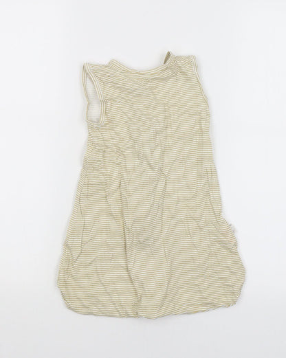 Cleva Mama Baby White Striped  Babygrow One-Piece Size 0-3 Months