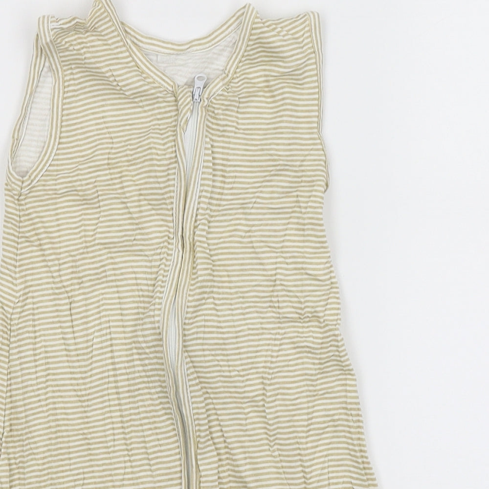 Cleva Mama Baby White Striped  Babygrow One-Piece Size 0-3 Months