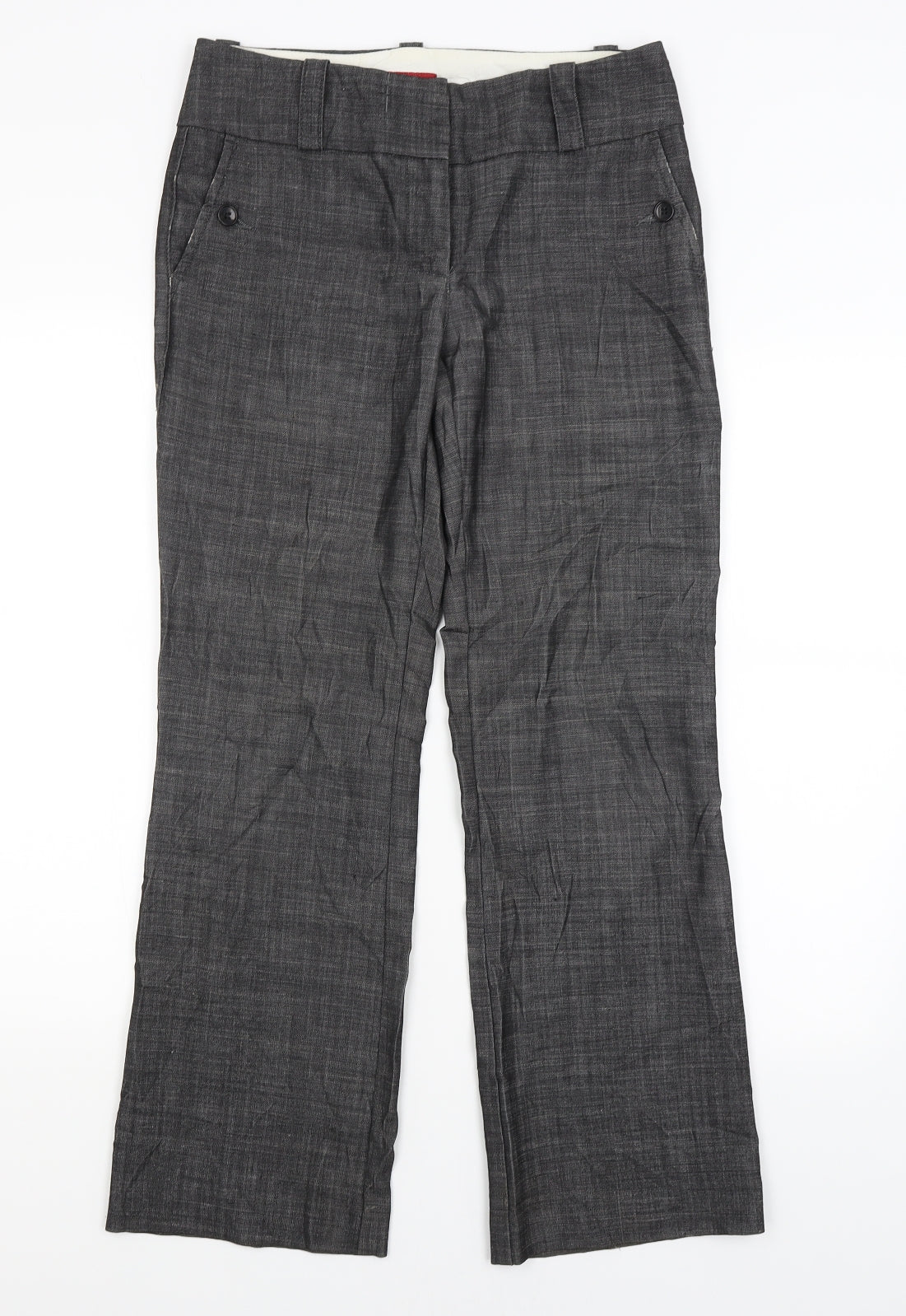Monsoon Womens Grey   Dress Pants Trousers Size 8 L29 in