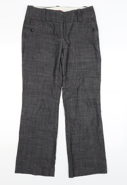 Monsoon Womens Grey   Dress Pants Trousers Size 8 L29 in