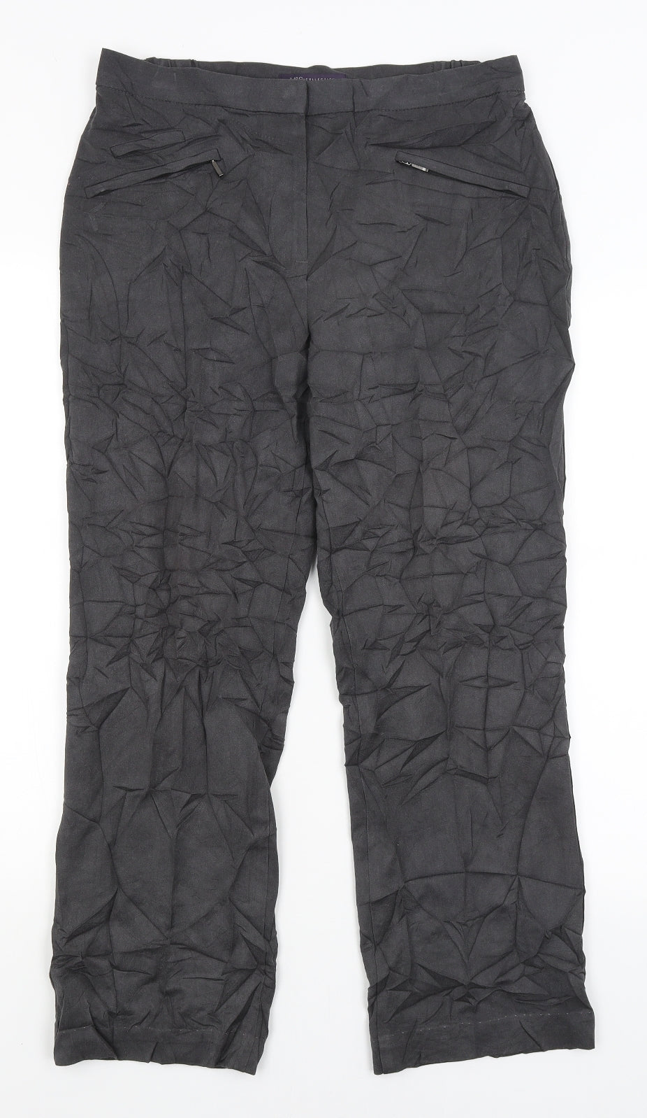 Womens UK Size 12 M&S Regular Fit Dress Pants Black Trousers