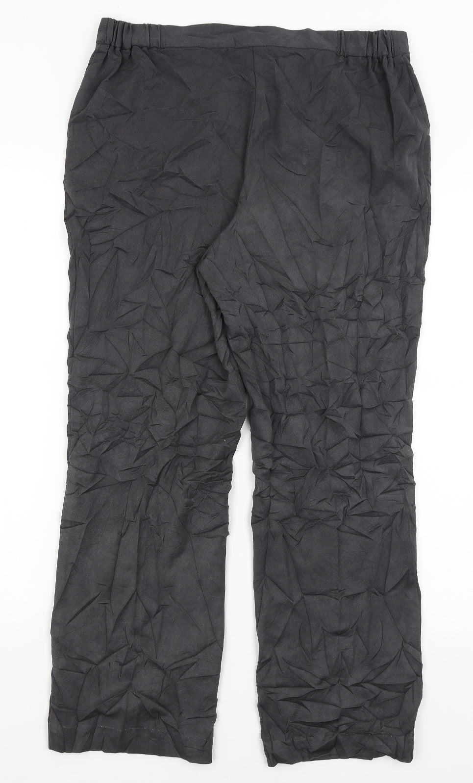 Womens UK Size 12 M&S Regular Fit Dress Pants Black Trousers