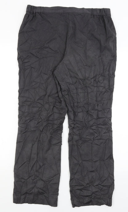 Womens UK Size 12 M&S Regular Fit Dress Pants Black Trousers