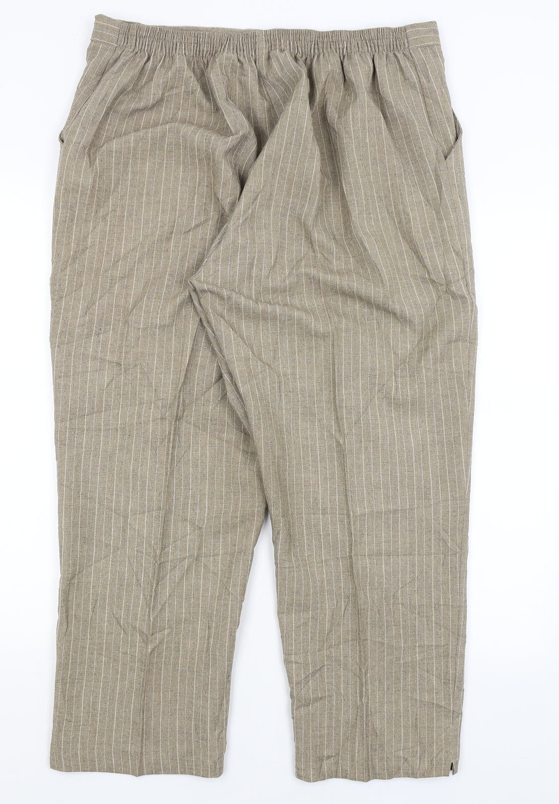 Womens UK Size 20 Preworn Regular Fit  Brown Trousers