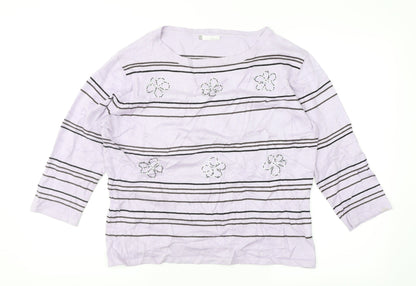 Womens UK Size 16 Viz-A-Viz Purple Pullover Jumper