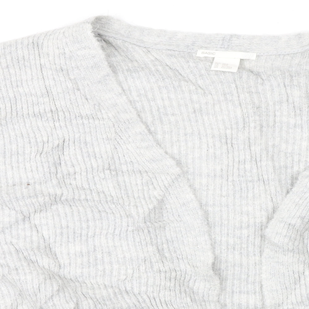 H&M Womens Grey   Cardigan Jumper Size S