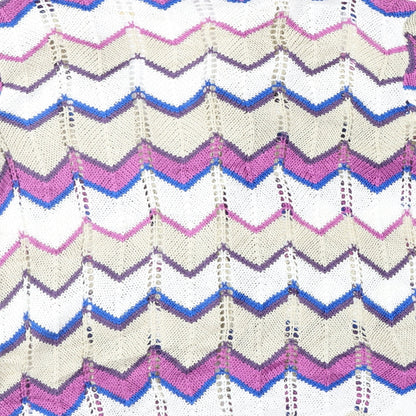 Damart Womens Multicoloured Geometric  Cardigan Jumper Size 14