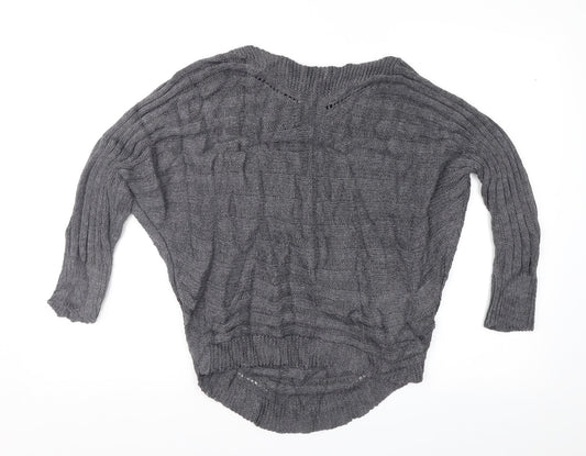 Womens UK Size M New Look Grey Pullover Jumper