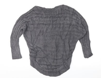 Womens UK Size M New Look Grey Pullover Jumper