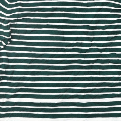 Just Elegance Womens Green Striped  Pullover Jumper Size M