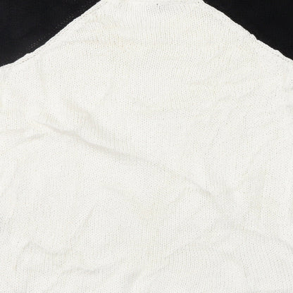 Womens UK Size S Divided White Pullover Jumper