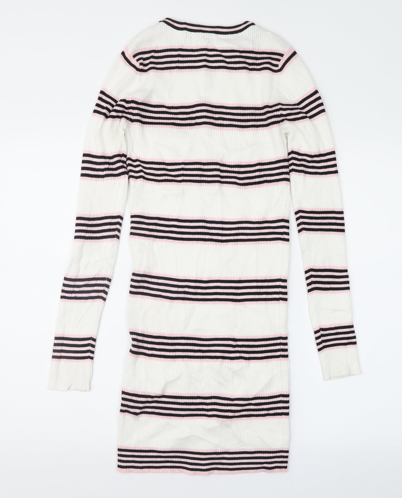 FOREVER 21 Womens Ivory Striped  Jumper Dress  Size 6