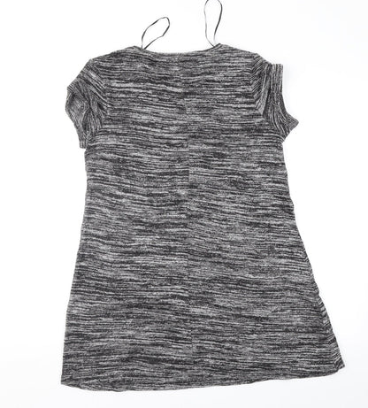 George Womens Grey Floral  Tunic Jumper Size 12