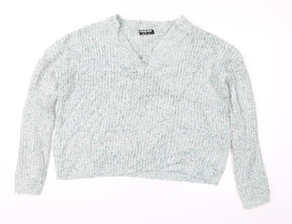 Womens UK Size 8 Fashion Union Green Pullover Jumper